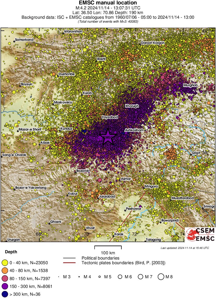 regional historical seismicity