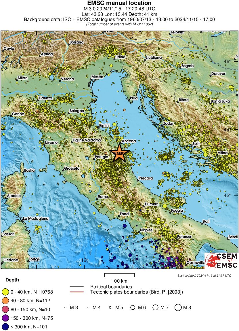 regional historical seismicity