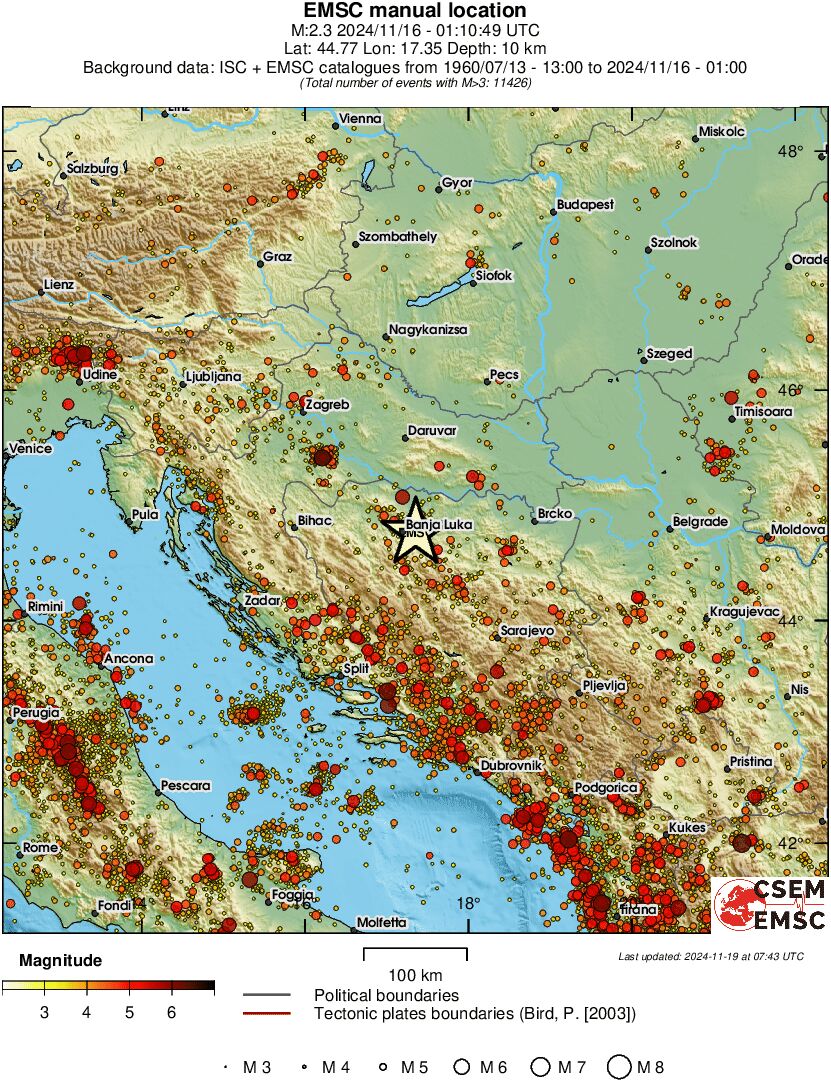 regional magnitude historical seismicity