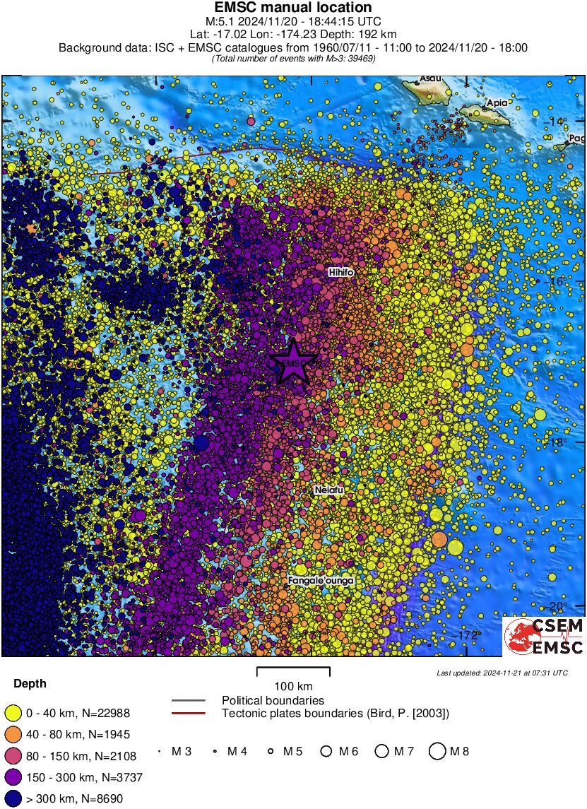 regional historical seismicity