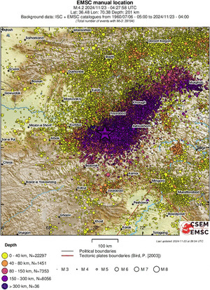 regional historical seismicity