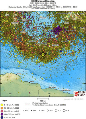 regional historical seismicity