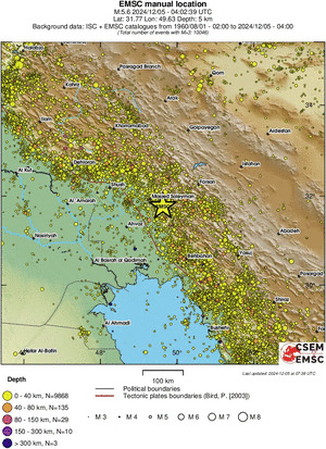 regional historical seismicity