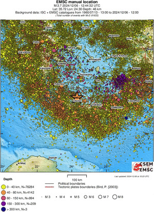 regional historical seismicity