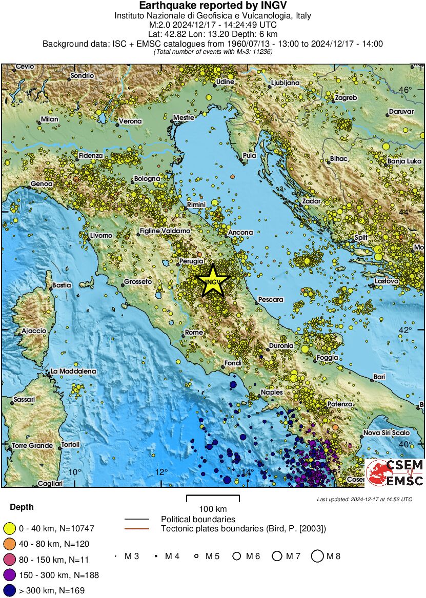 regional historical seismicity