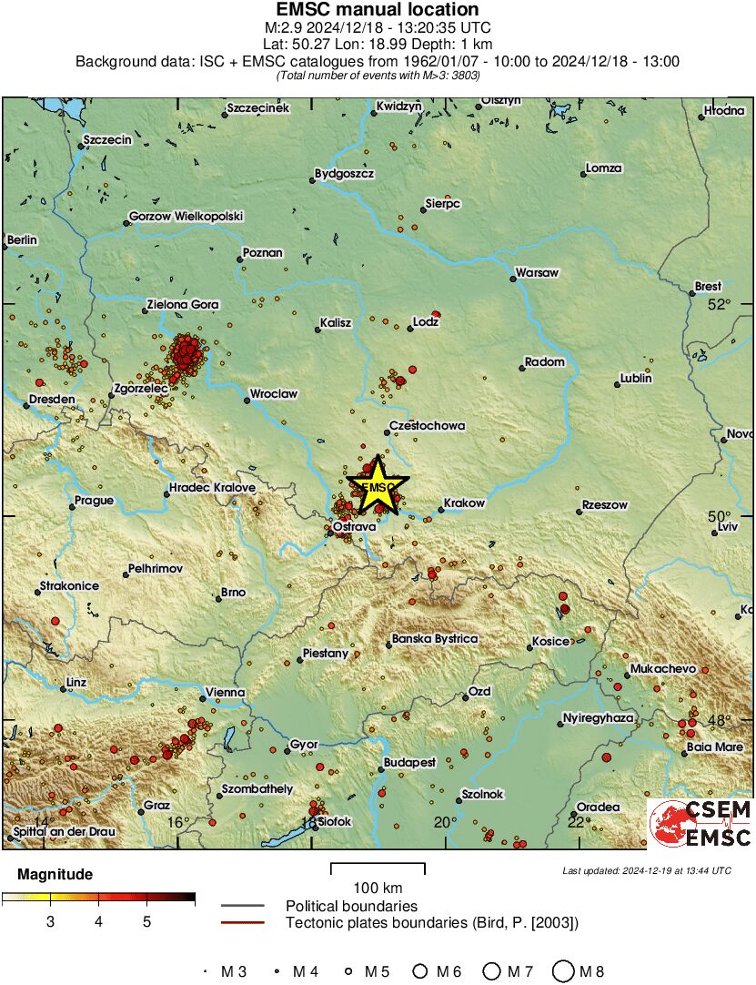 regional magnitude historical seismicity