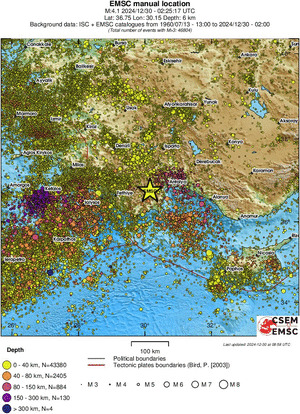 regional historical seismicity