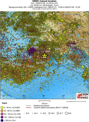 regional historical seismicity