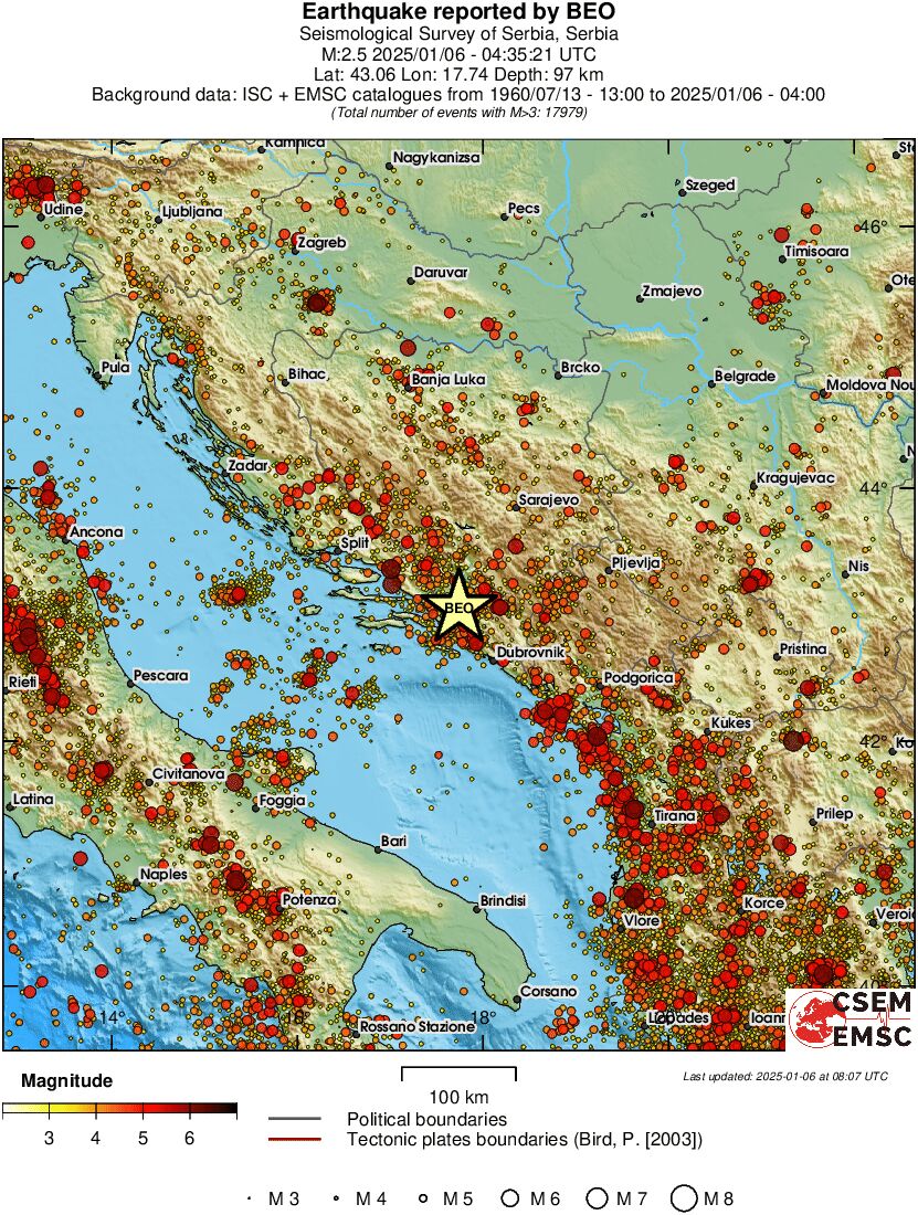 regional magnitude historical seismicity