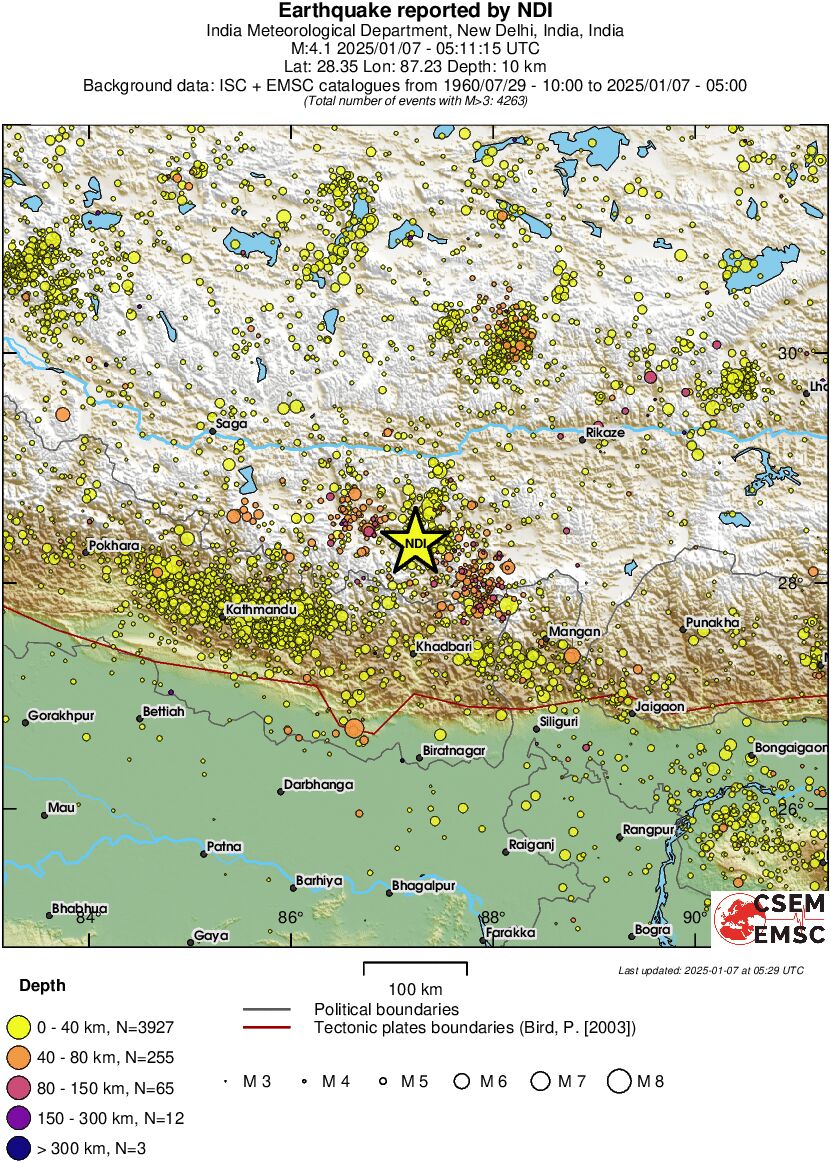 regional historical seismicity
