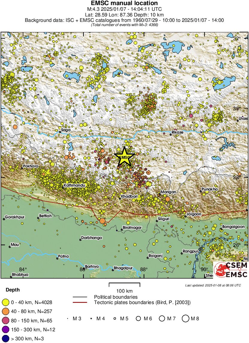 regional historical seismicity