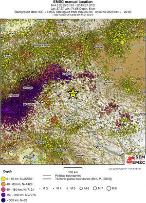 regional historical seismicity