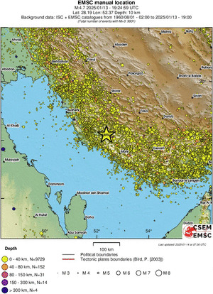 regional historical seismicity