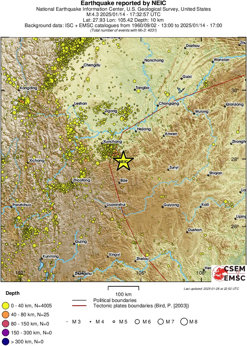 regional historical seismicity