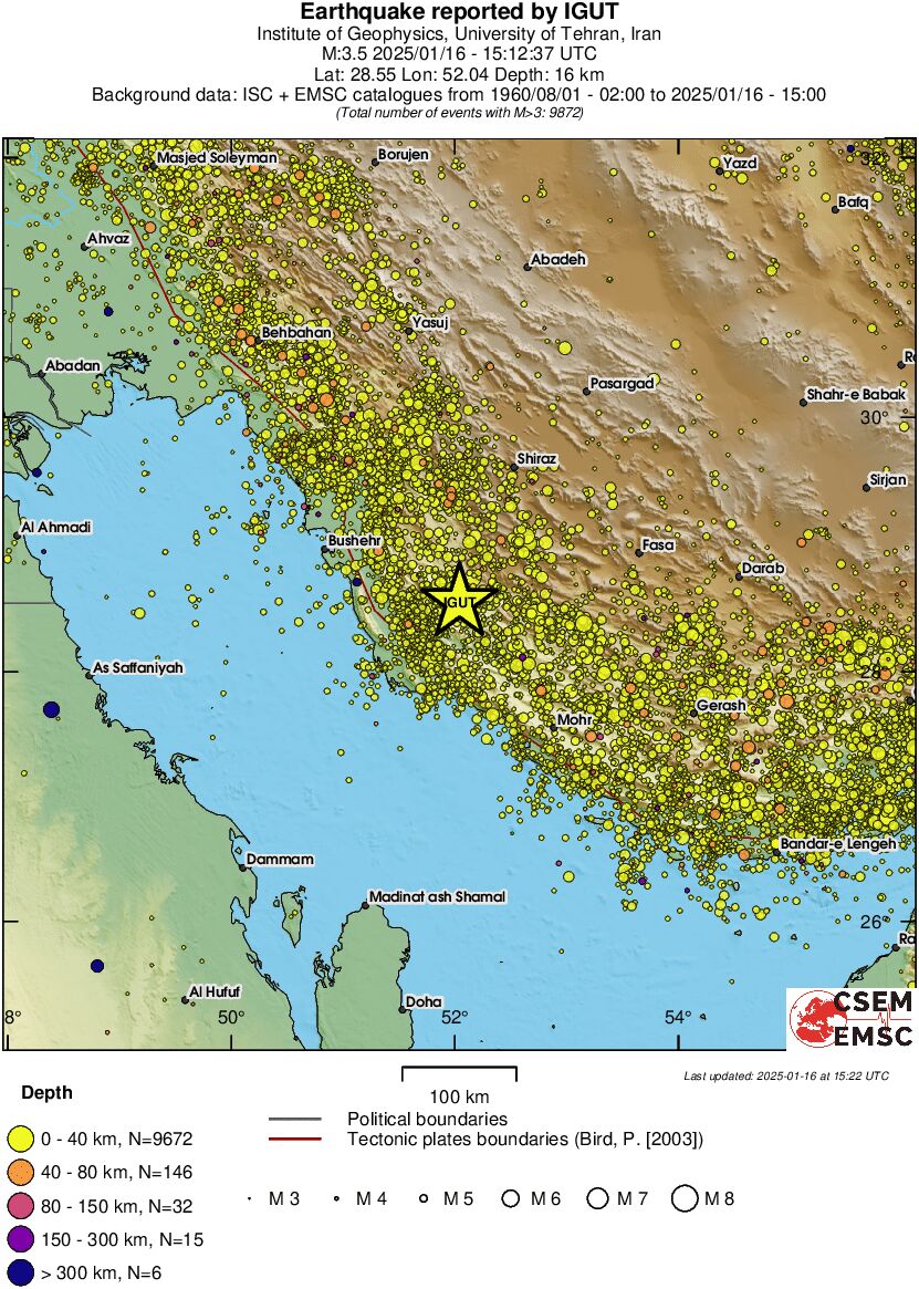 regional historical seismicity