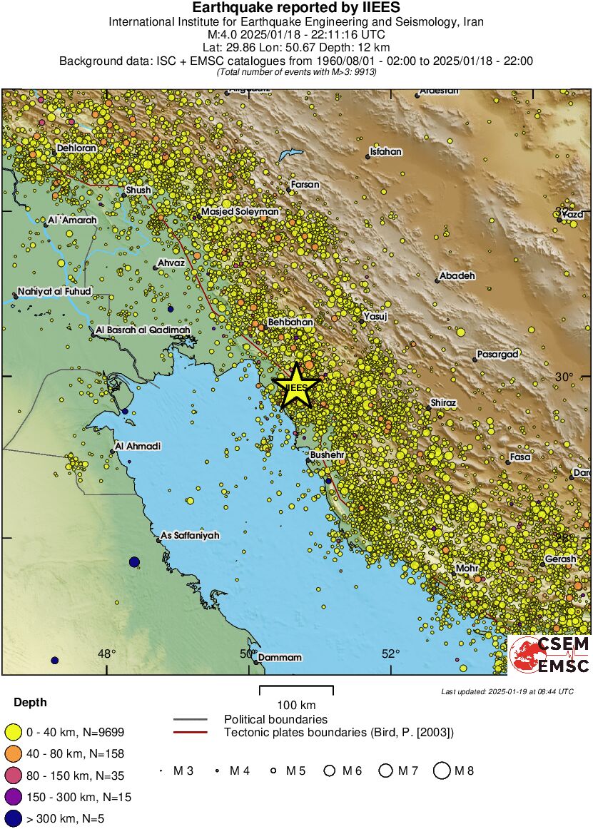 regional historical seismicity
