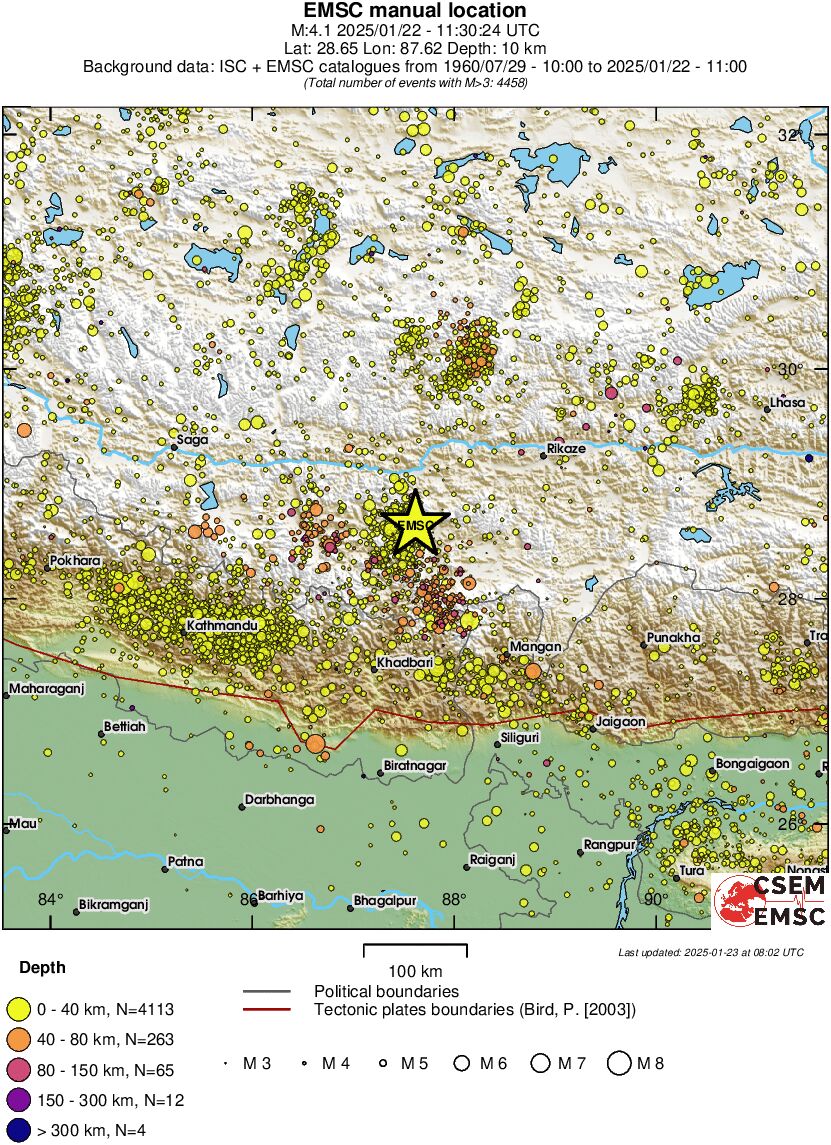 regional historical seismicity