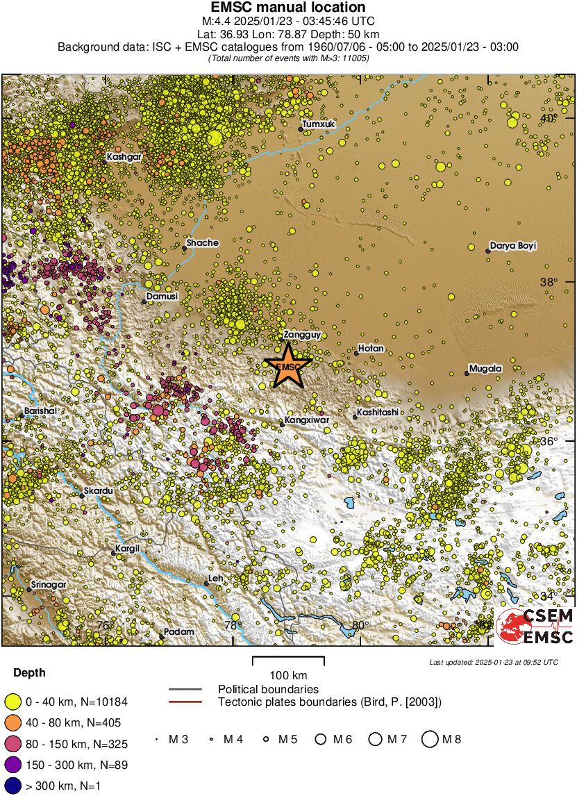regional historical seismicity