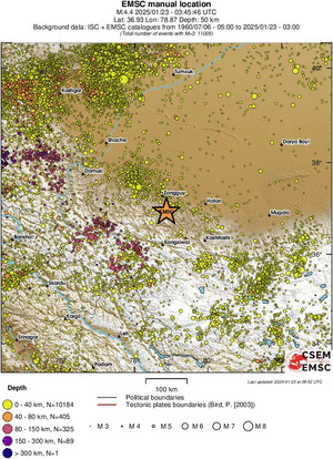 regional historical seismicity