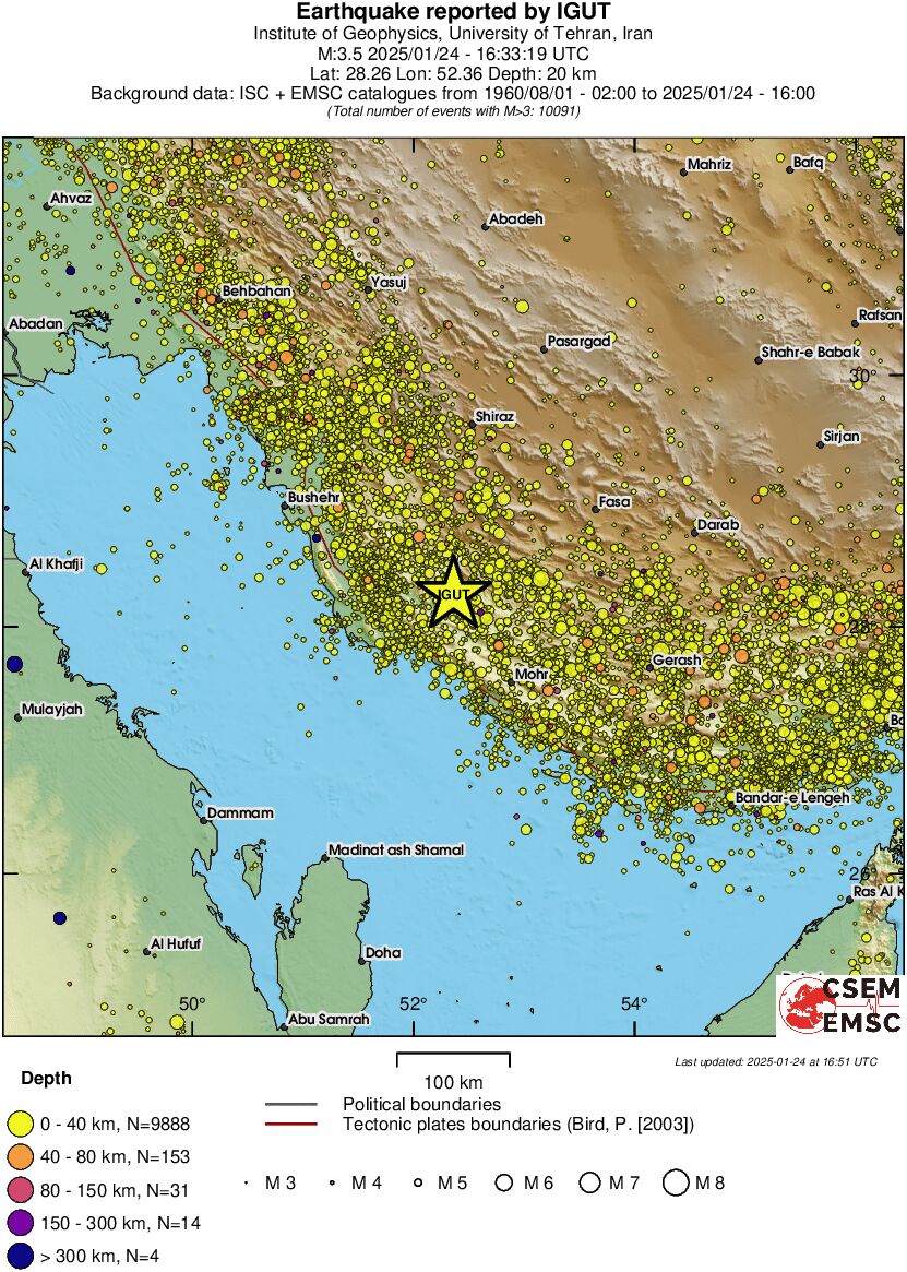 regional historical seismicity