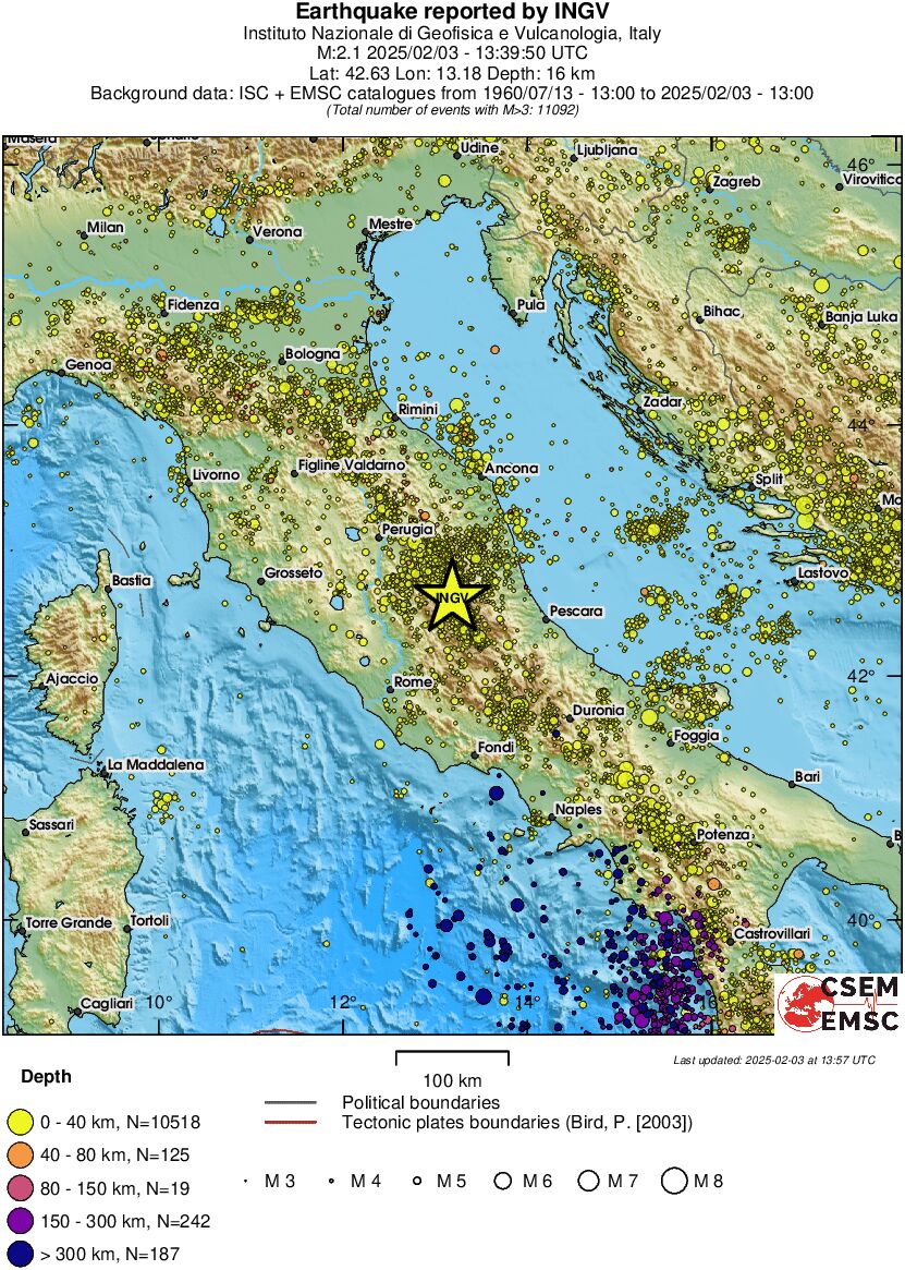 regional historical seismicity
