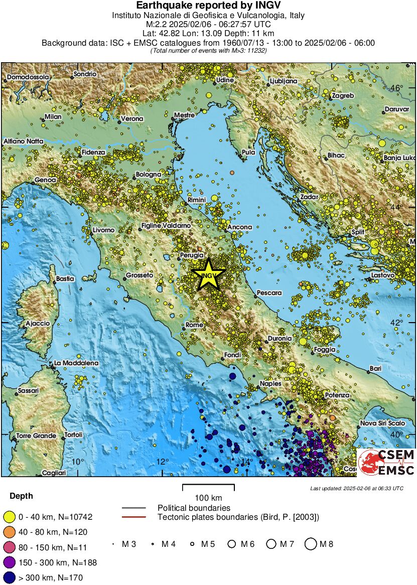 regional historical seismicity