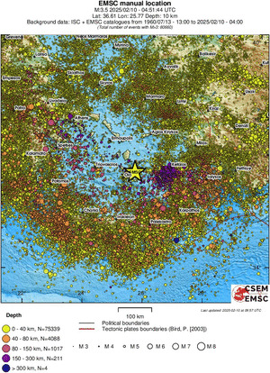 regional historical seismicity