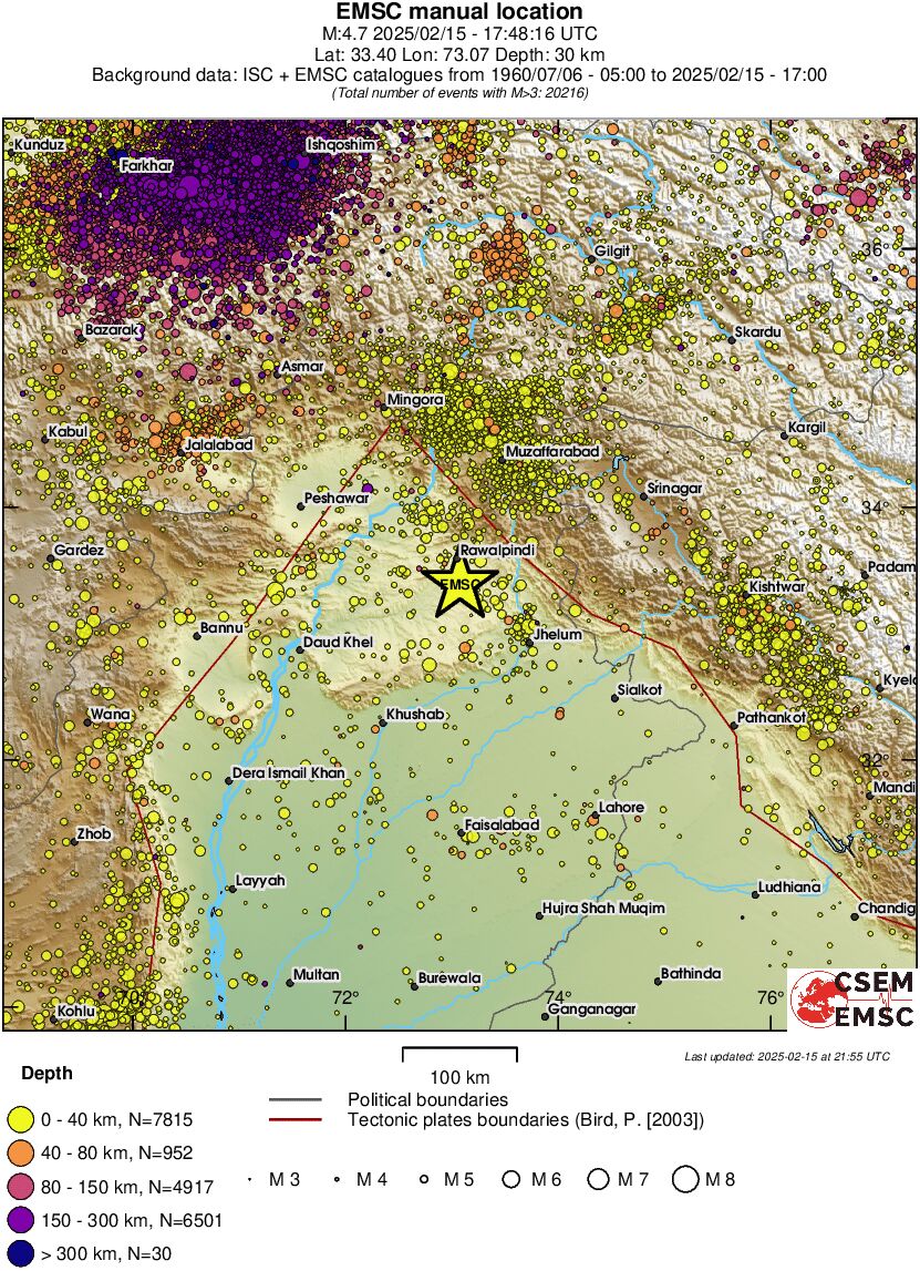 regional historical seismicity