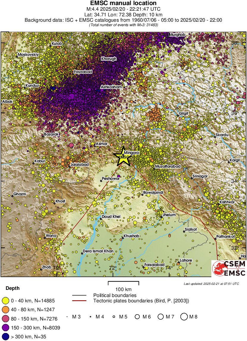 regional historical seismicity