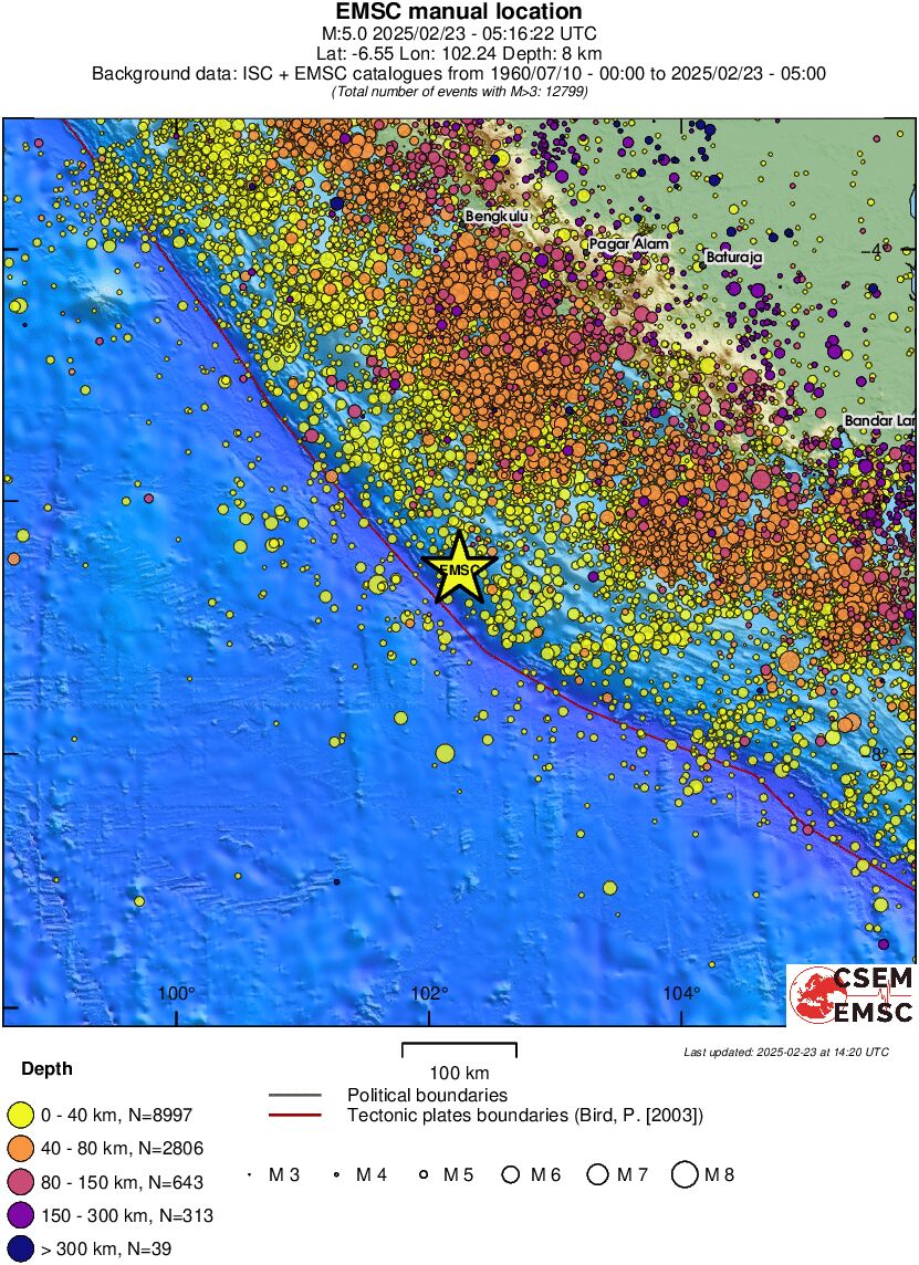 regional historical seismicity