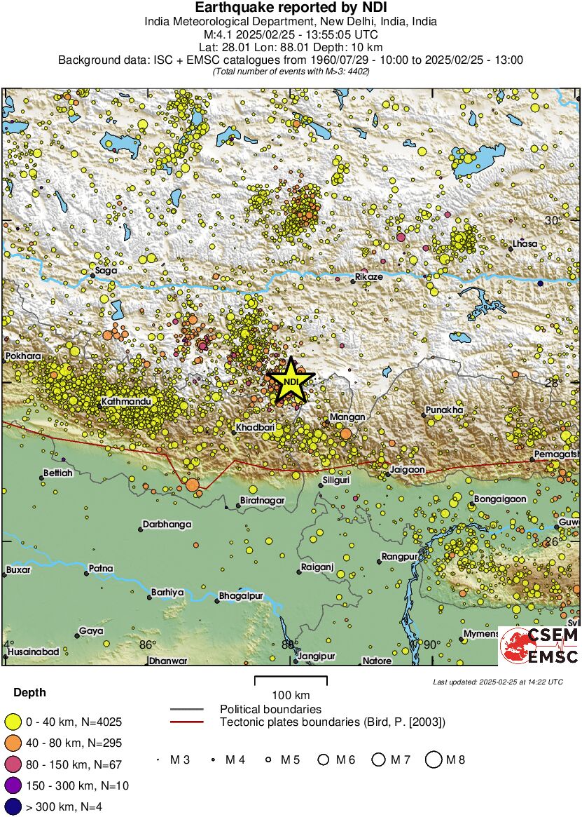 regional historical seismicity