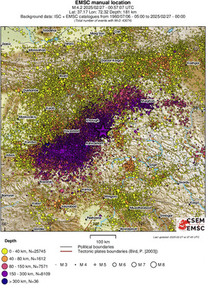 regional historical seismicity