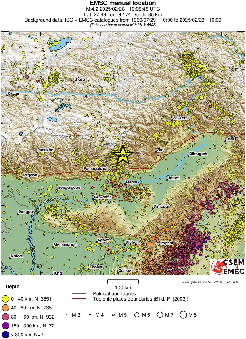 regional historical seismicity