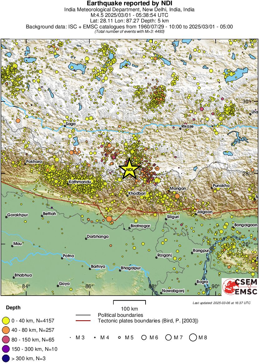 regional historical seismicity