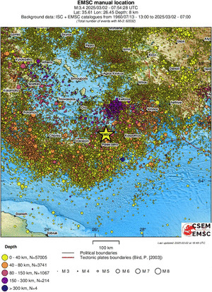 regional historical seismicity