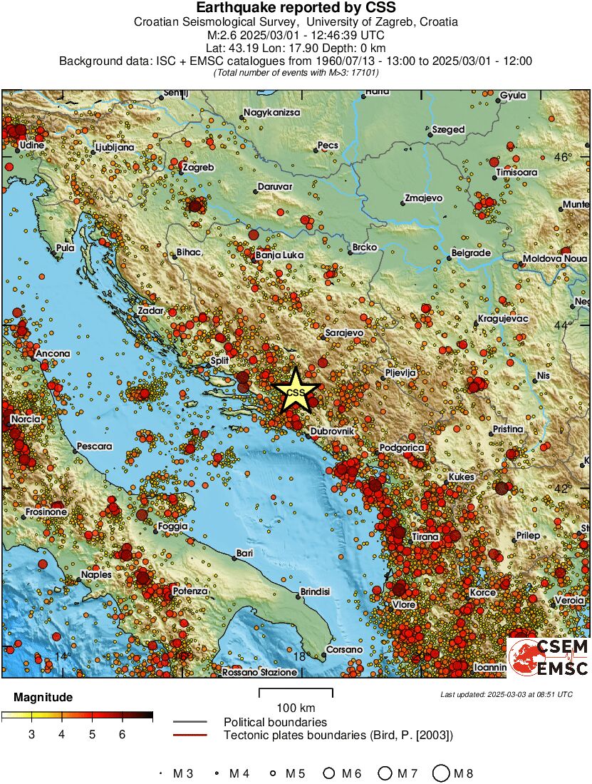 regional magnitude historical seismicity