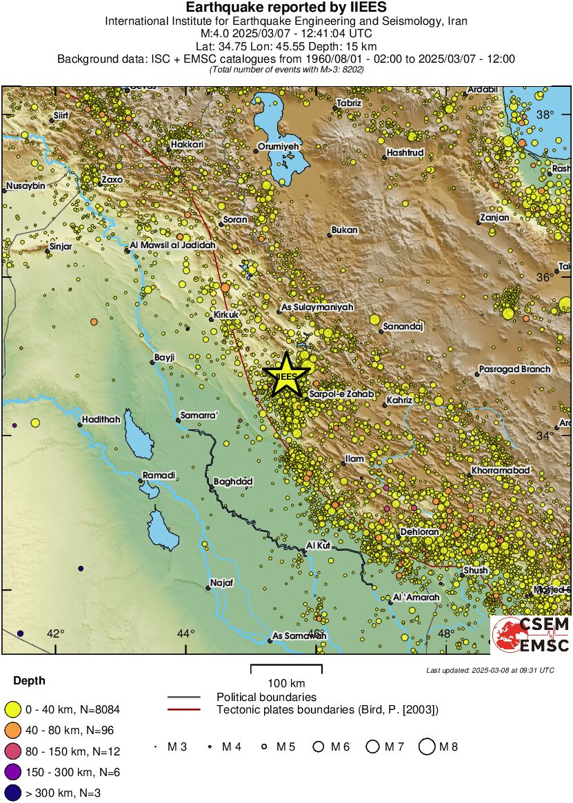 regional historical seismicity