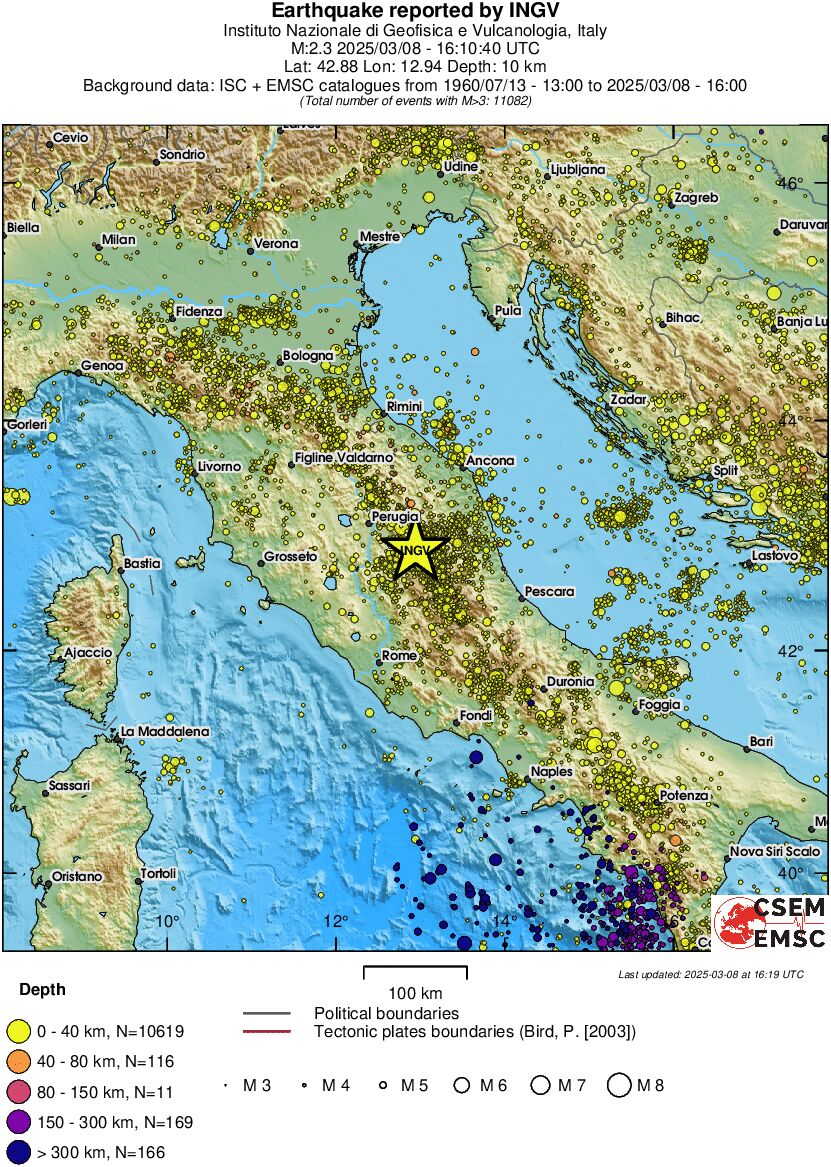 regional historical seismicity