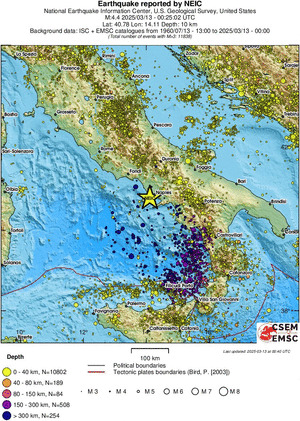 regional historical seismicity