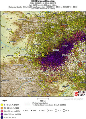 regional historical seismicity
