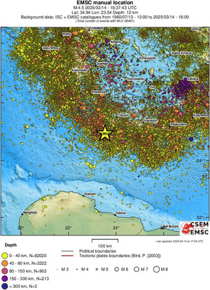 regional historical seismicity