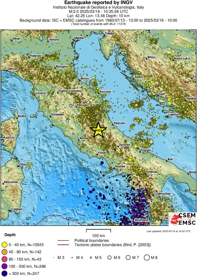regional historical seismicity