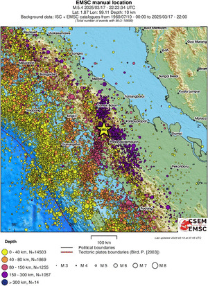 regional historical seismicity
