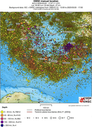 regional historical seismicity