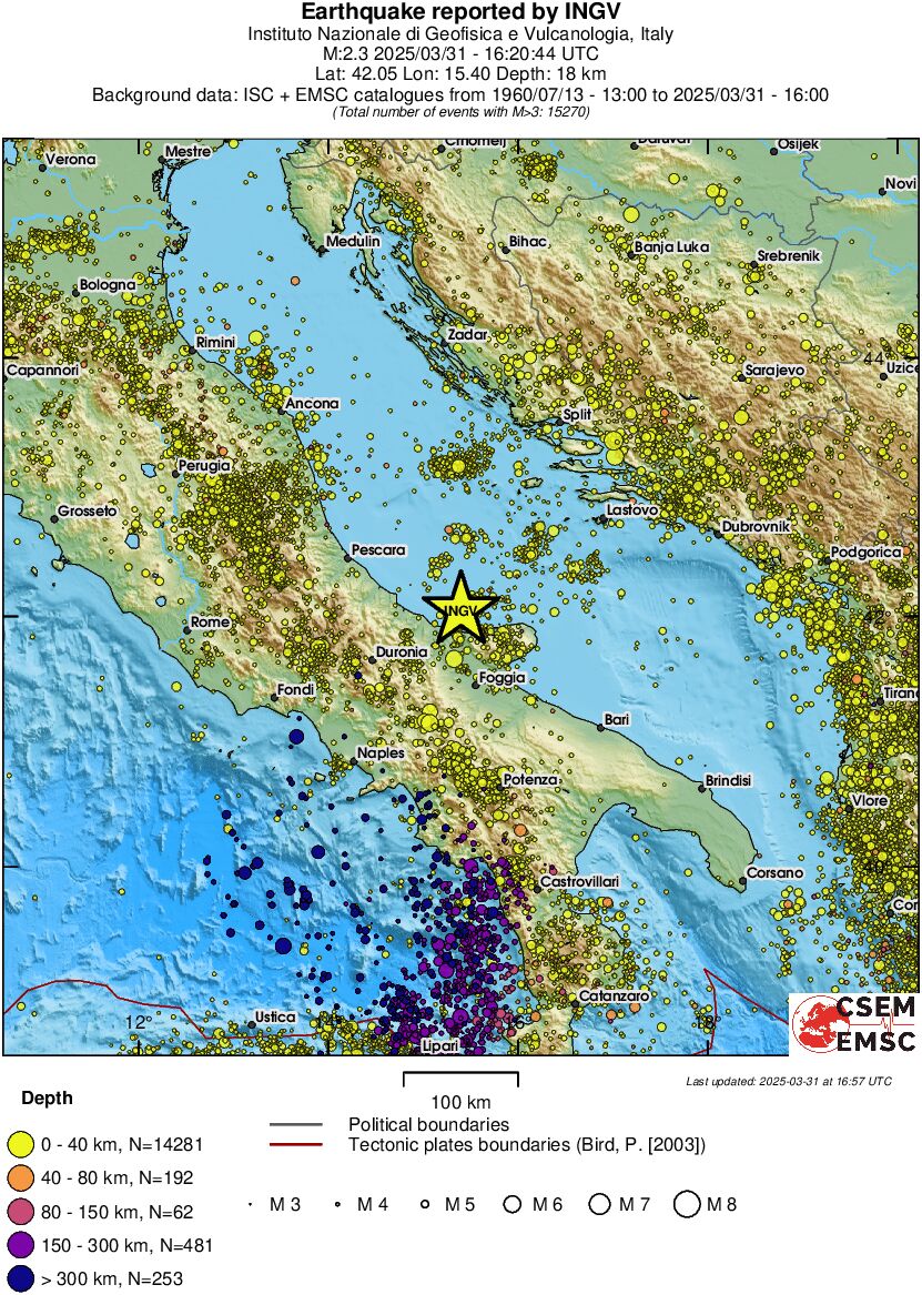 regional historical seismicity