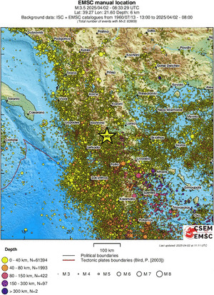 regional historical seismicity