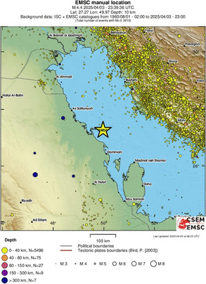 regional historical seismicity