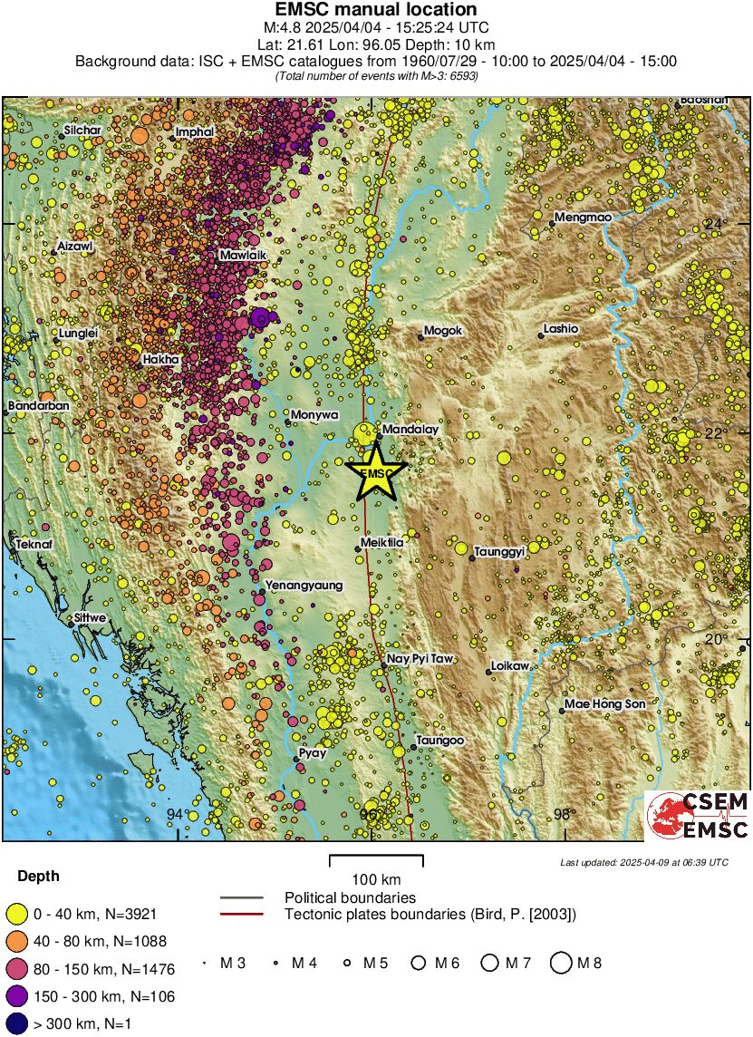 regional historical seismicity