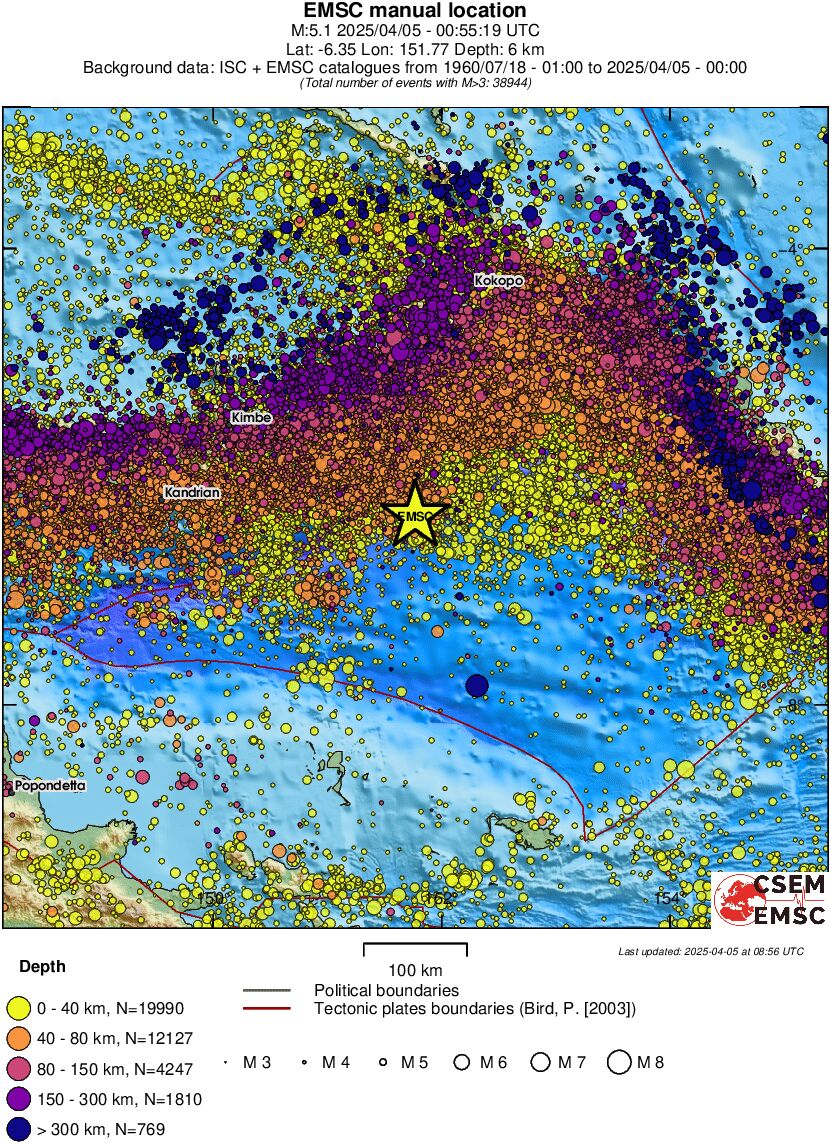 regional historical seismicity