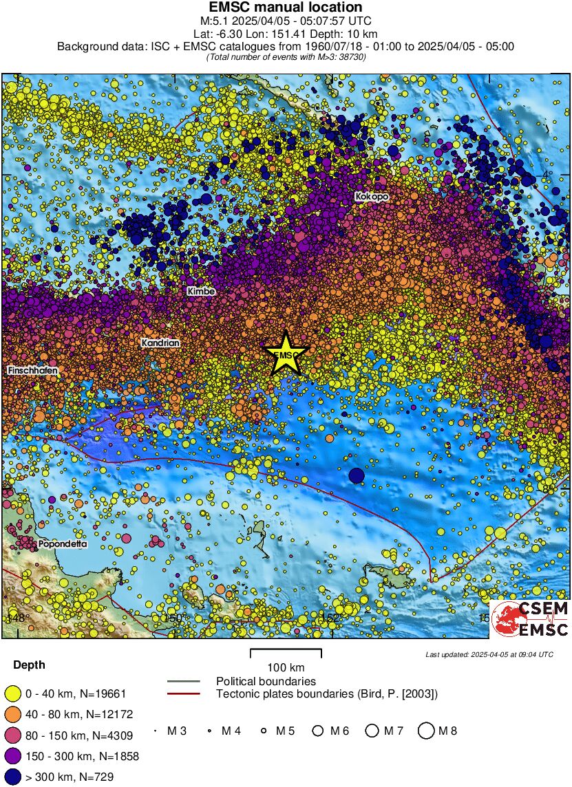 regional historical seismicity